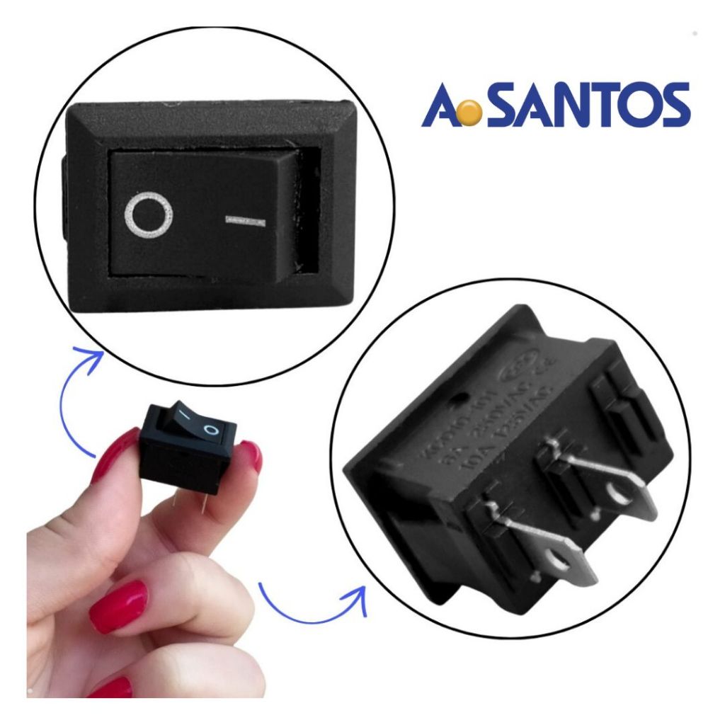 Interruptor Gangorra Chave Liga Desliga Asantos 2440