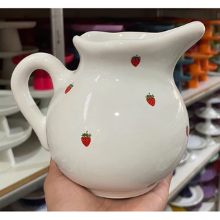 Leiteira Média Decorada Em Cerâmica 700ml