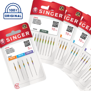 Agulha Singer 2045 Ponta Bola - Cartela para strech tecidos elásticos malha máquina doméstica