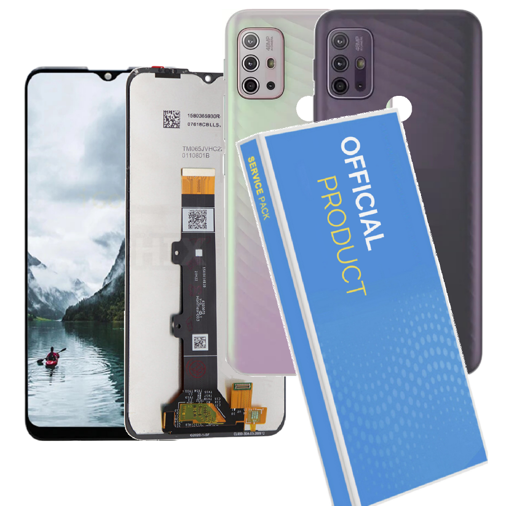 Kit Tela Display Frontal + Tampa Com Lente Compatível Moto G10 XT2127 ...
