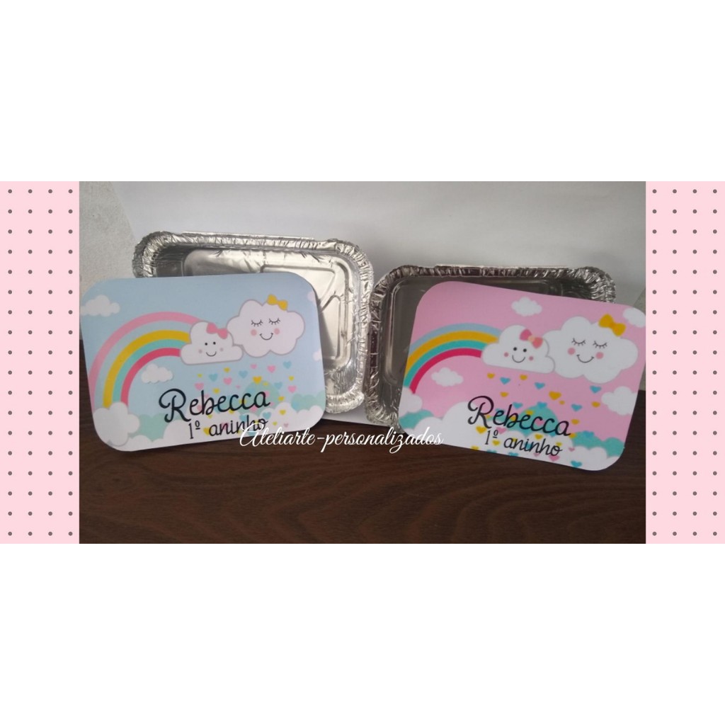 MARMITINHA PERSONALIZADA CHUVA DE AMOR NUVEM BENÇÃO