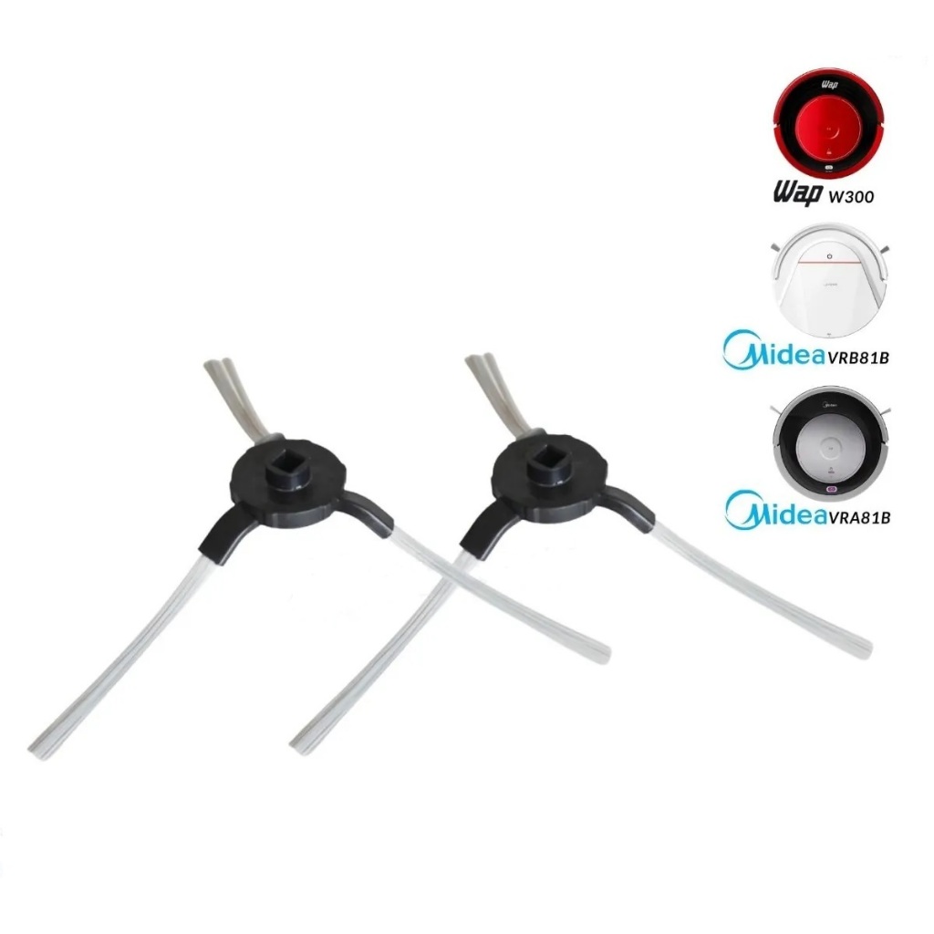 Escovas Laterais Para Robô Aspirador Wap W300 W2000 E Midea Smart