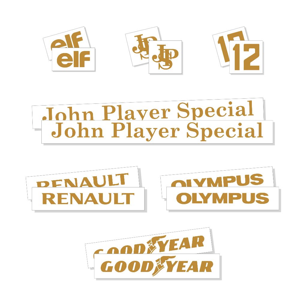 Kit Adesivos Lotus Jps John Player Special Ouro