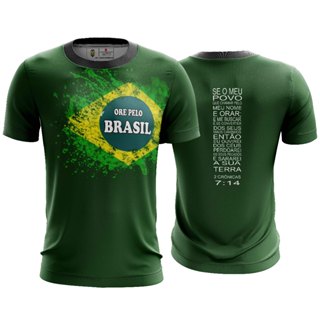 Camiseta Blusa Bolsonaro Presidente cor Brasil verde amarelo