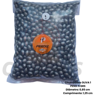 Chumbada de Pesca Oliva (1 Kg) - Escolher tamanho