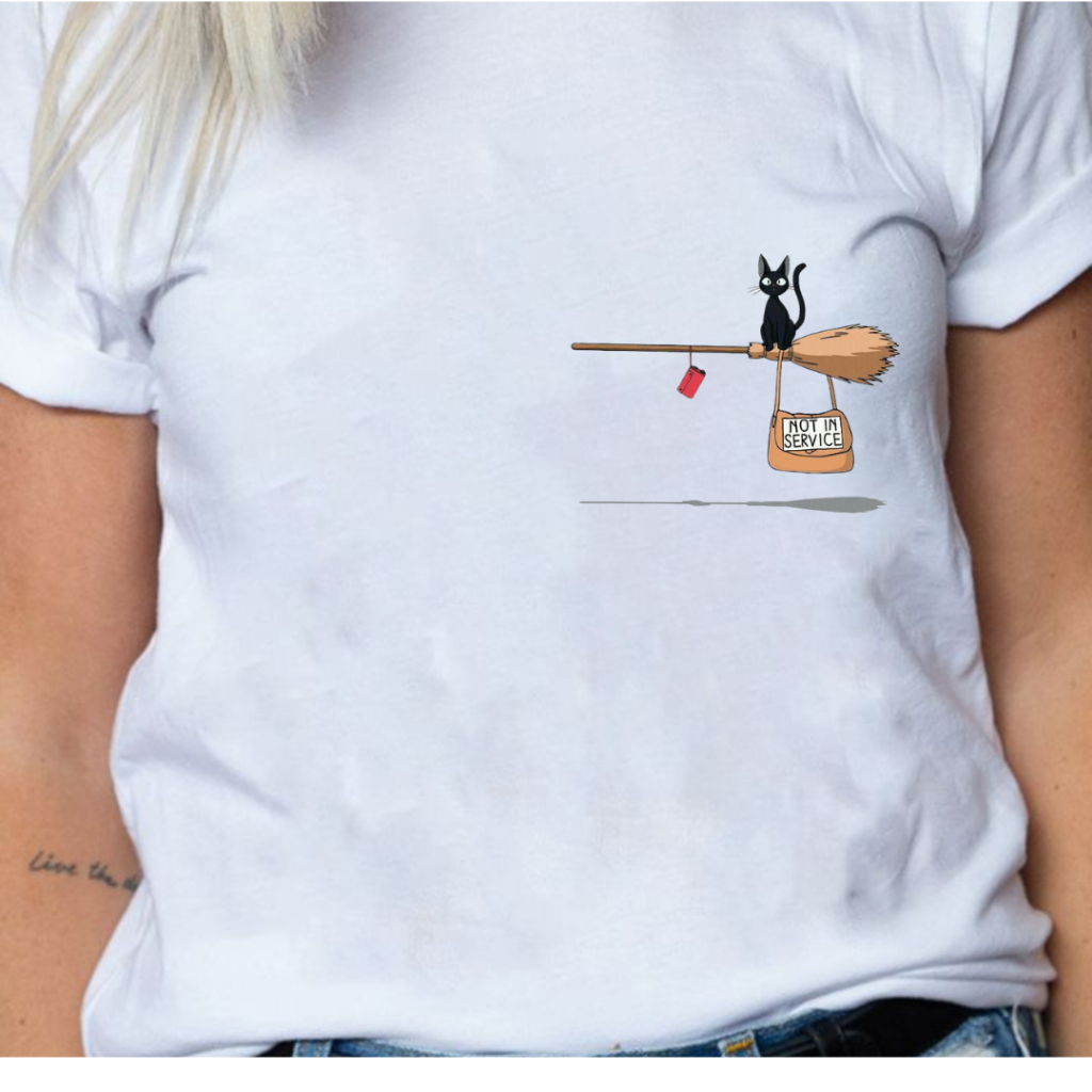 Camiseta serviço de delivery da KIKI anime, Jiji, envio imediato
