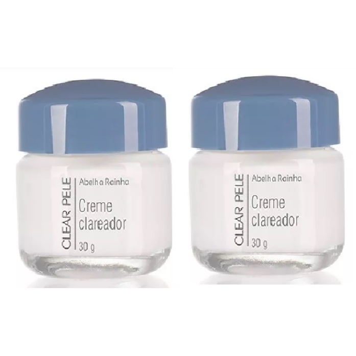 Kit 2 Creme Facial Clareador Noite Clear Pele Abelha Rainha