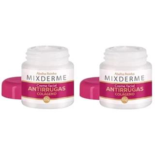Kit 2 Creme Facial Antirrugas Colágeno com FPS Mixderme Abelha Rainha