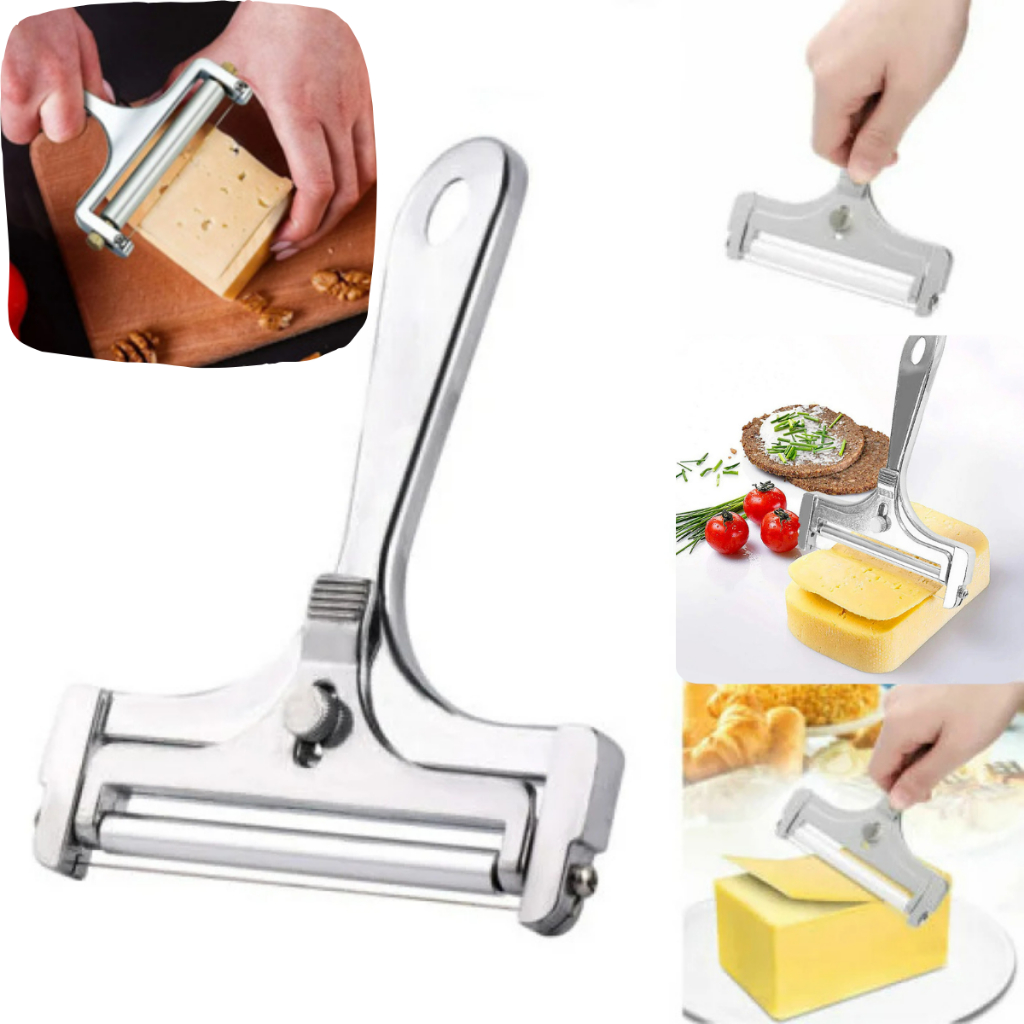 Fatiador De Queijo Portátil De Aço Inoxidável Resistente Cortador De Muçarela Ferramentas De Queijo Utensílios De Cozinha Fatiar Cortar Ajustável base Raladora