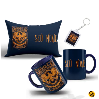 Kit Corvinal Personalizado com Seu nome com Caneca, Almofada e Chaveiro