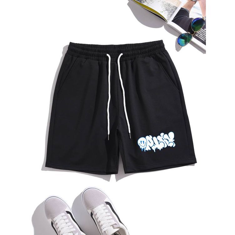 Bermuda Calção Shorts Moletom Ajuste Peças Unissex Wide