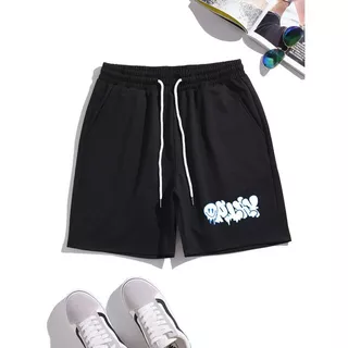 Bermuda Calção Shorts Moletom Ajuste Peças Unissex Wide