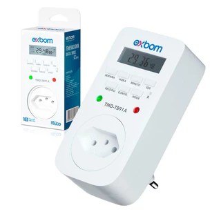 Timer Temporizador Digital Programável Tomada 127V/220V Utilizado Para Automação de Piscina e Outros