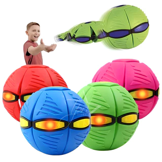 BOLA MALUCA VOADORA MÁGICA ORIGINAL TAMANHO GRANDE COM LED TRANSFORMA DISCO VOADOR FUTURISTA SEM FURAR PARA FUTEBOL BASQUETE VÔLEI BRINQUEDOS INFANTIS CRIANÇAS CACHORROS PETS MAGIC BALL LUZ DISCOBOL