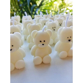 10 Mini velas em formato de ursinho com essência de algodão