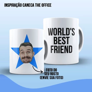 Caneca The office World's Best Boss/ BoyFriend/Friend/GirlFriend - Personalizada com sua Foto - Namorados Casal