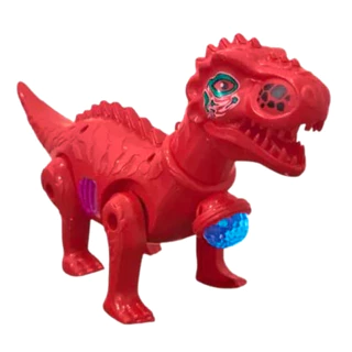 dinossauro brinquedo infantil que ascende anda faz barulho robo eletronico divertido