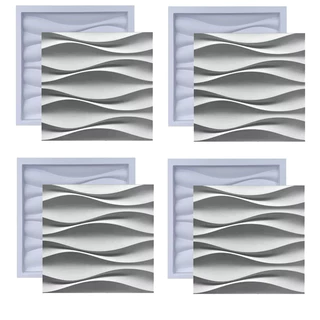 Forma 3D Para Gesso 4 Peças Modelo Dunas 29,5 x 29,5cm em ABS 1mm