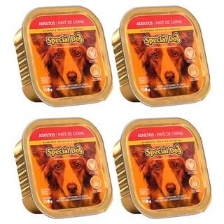Kit com 4 Ração Úmida Special Dog Para Cães Adultos Sabor Patê De Carne 150g em Oferta na Shopee