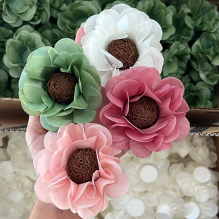 100 Forminhas Flor Luxo 4 Camadas Papel Seda Para Doces finos