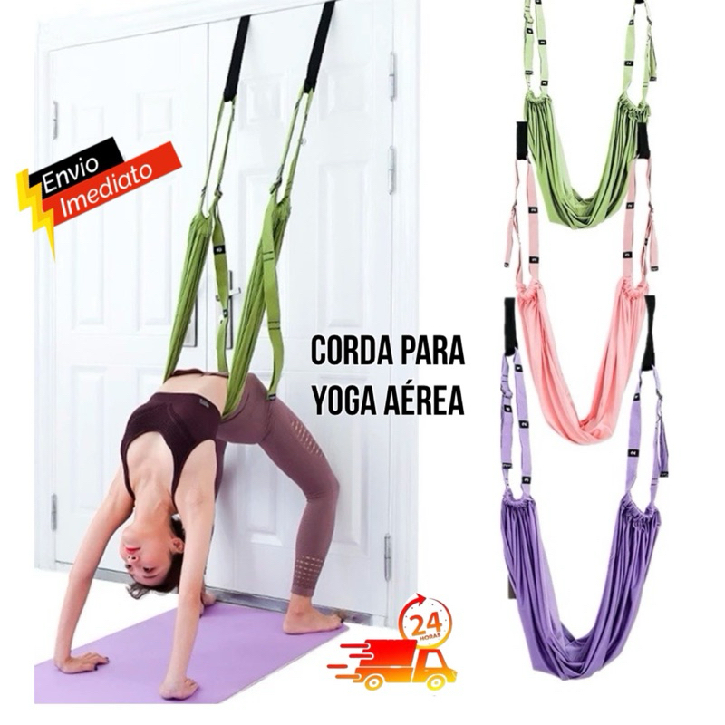 Corda Aerea Yoga Exercicios Anti Gravidade Estica Poses | Shopee Brasil