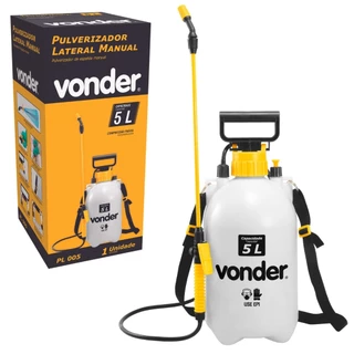 Pulverizador Lateral Manual 5 Litros Vonder Compressão Prévia Jato Regulável Borrifador