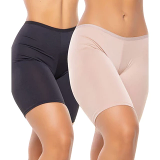 Kit 2 Shorts Anágua Bermuda Segunda Pele Combinação Lingerie Feminina Moda Intima