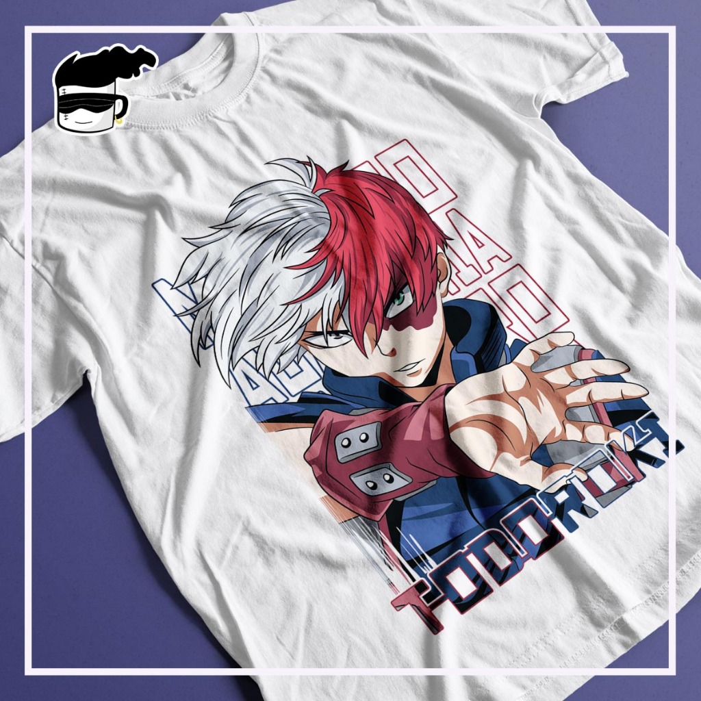Camiseta Todoroki My Hero Academia Unissex Camisa Boku no Hero