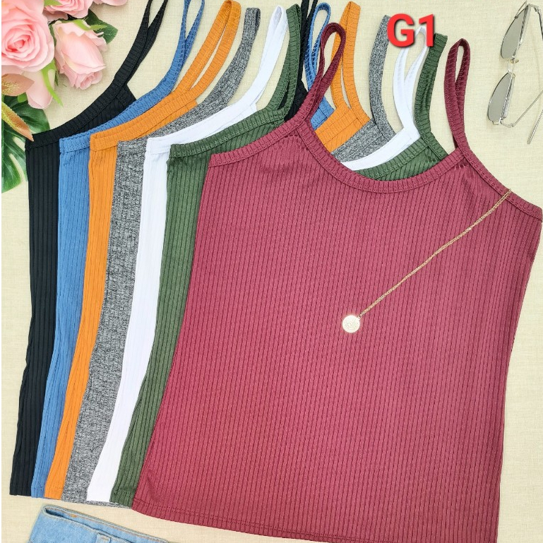 Regata Feminina Alcinha plus size G1 canelado estica bem SEM Bojo várias cores