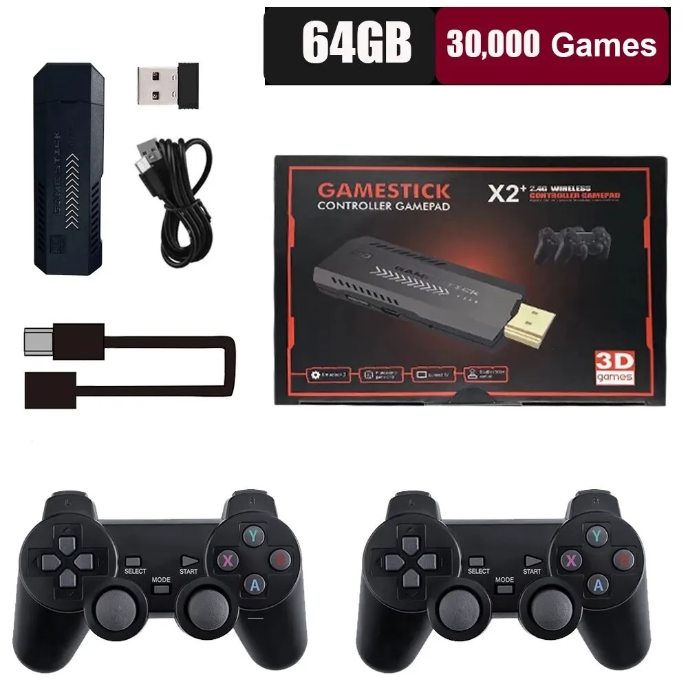 カセットゲーム　CG10 Vídeo Game Stick GD10 X2 Plus 64GB 4K Retro HDMI MAME/Playstation