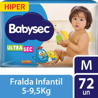 Fralda Descartavel babysec Hiper - promoção Galinha Pintadinha - Tam M - 72 unidades