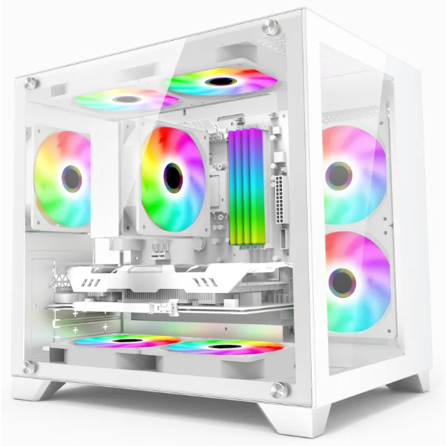 Gabinete Gamer Pc Computador Aquário Lateral Vidro Temperado