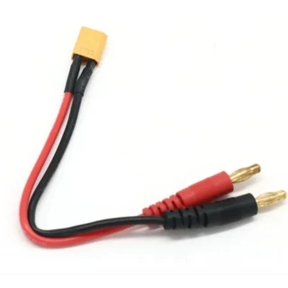 Cabo conector xt30 macho plug 4mm carregador imax b6 turnigy