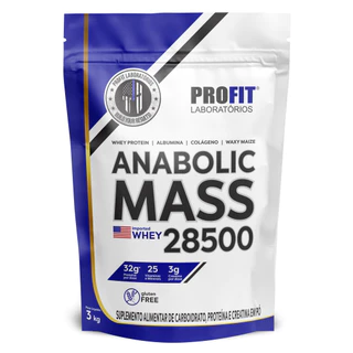 Hipercalórico Anabolic Mass 28500 3kg para Ganho de Peso - Profit Laboratórios