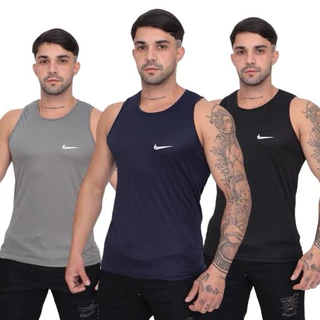 Kit 3 Camisa Regata Dry Fit Cross Fit Caminhada Academia Treino Lancamento 2024.