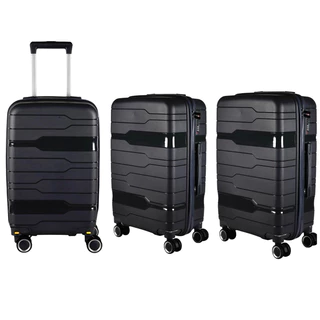 Conjunto 2 Malas 23KG + 1 Mala 10KG Polipropileno Inquebrável Expansível