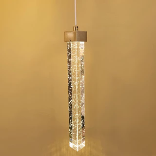 Pendente cristal vidro tubo 30cm Empire 30 Led 7W 3500K 4500K 6500K