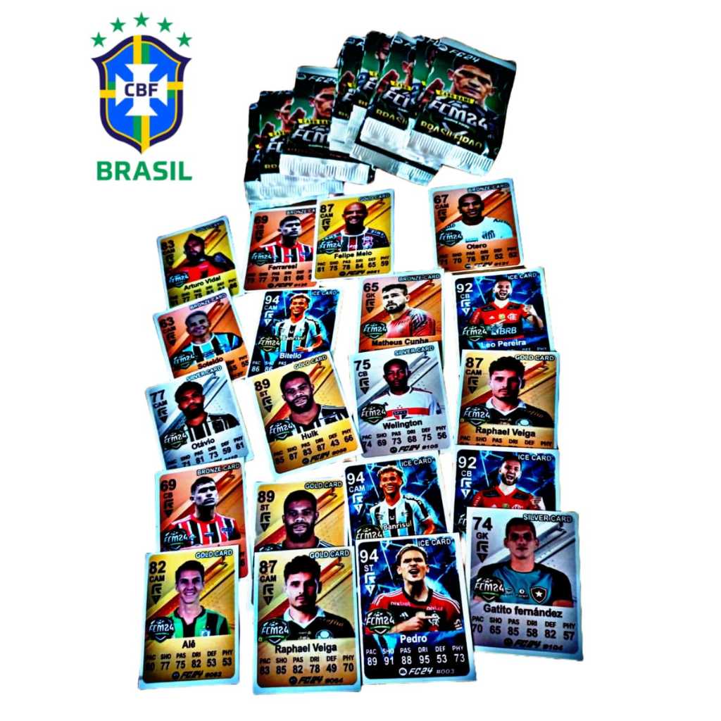 50 Pacotinhos BRASILEIRÃO 2023 EBM. DE PAPEL, São 200 CARDS