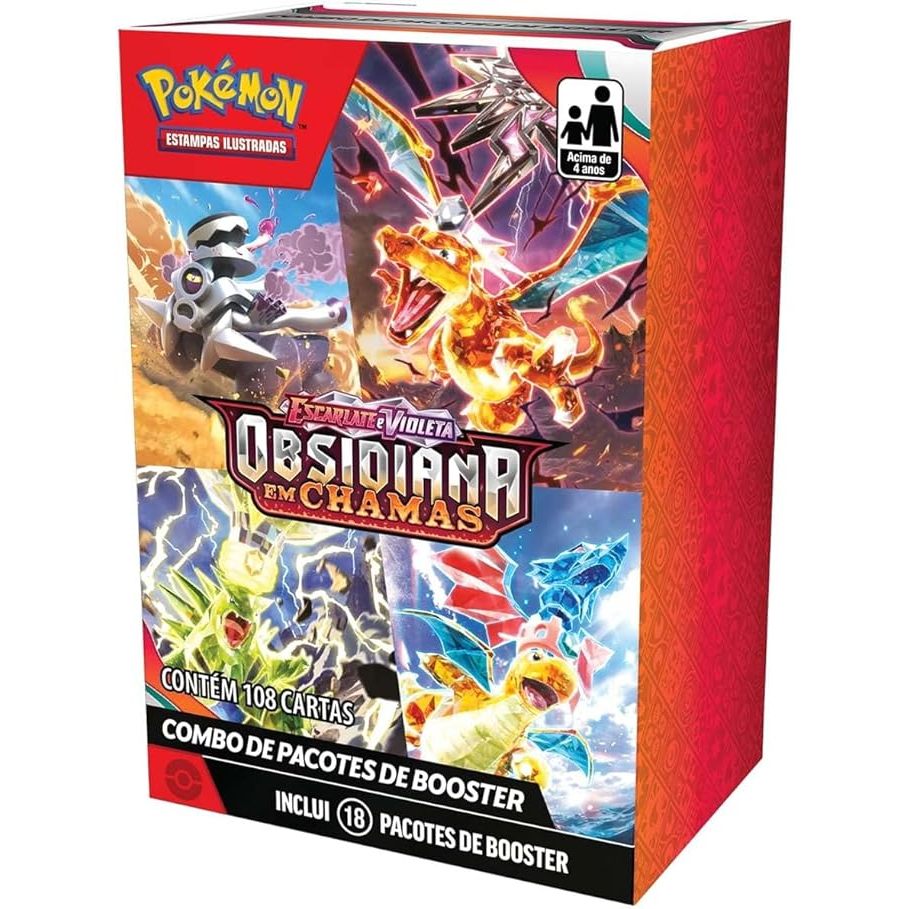 Mini Display Pokémon Escarlate E Violeta 3 Obsidiana Em Chamas - Copag