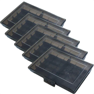 Kit 5x Cases estojo porta pilhas AA ou AAA caixa organizadora
