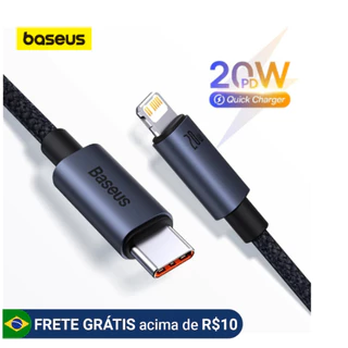 Cabo Carregamento Rápido Iphone Tipo C e Lightning BASEUS, Essager PD 20w ou 29w USB/Type C