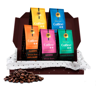 Kit 5 Pacotes Café Especial em Grãos Coffee Mais 100% Arábica Torra Média 5 x 250g