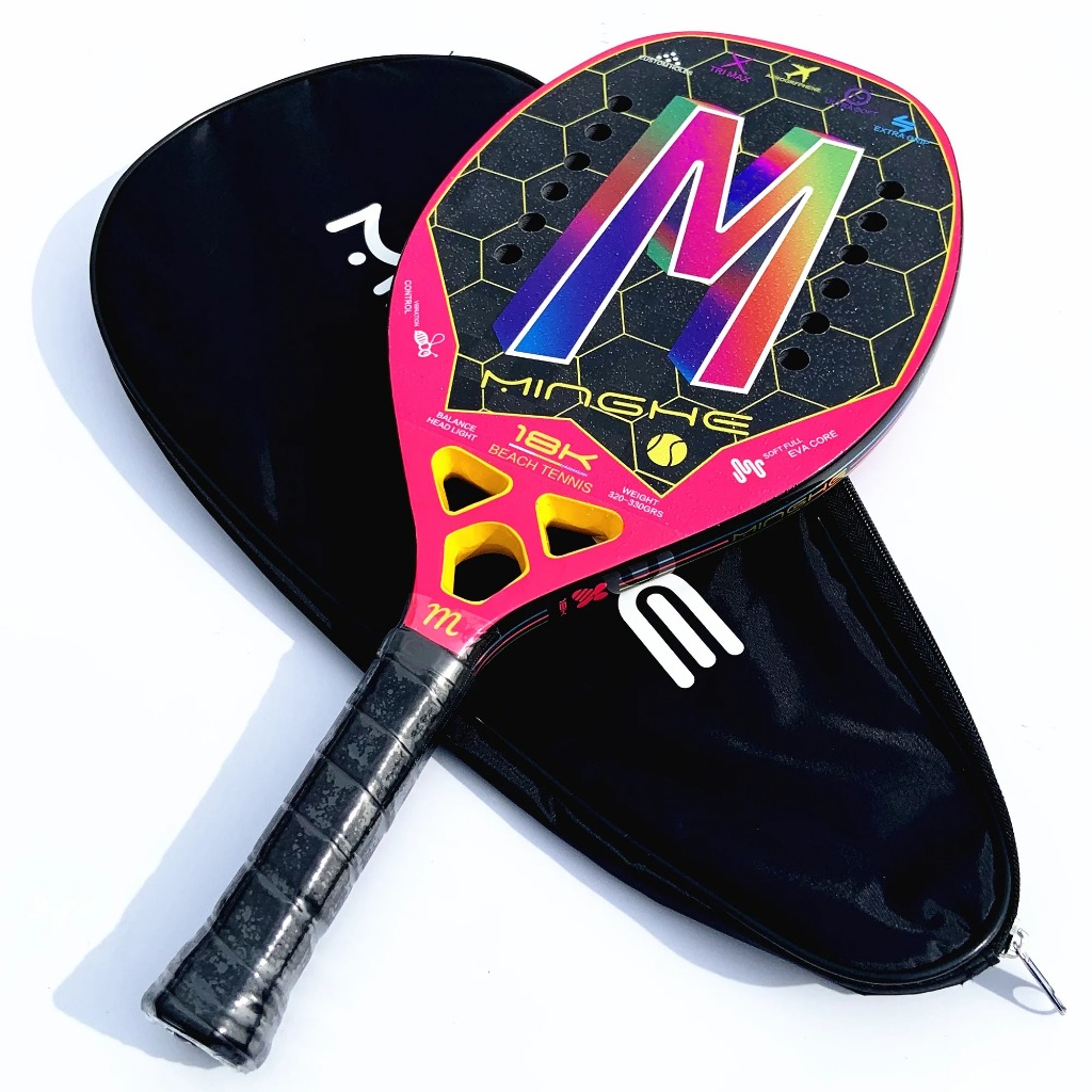 Raquete de Beach Tennis Minghe Gaivota com Superfície Aspera e Mochila ...