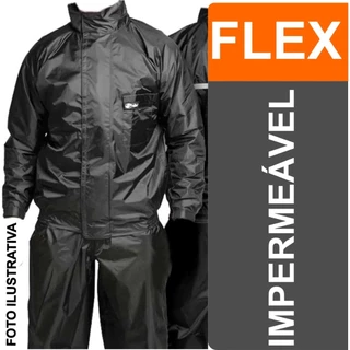 Capa de Chuva Conjunto para Motoqueiro material Flex Impermeável ...