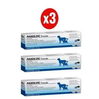 Kit 3 Panolog 15ml Pomada Auricular para Cães e Gatos Elanco em Oferta na Shopee
