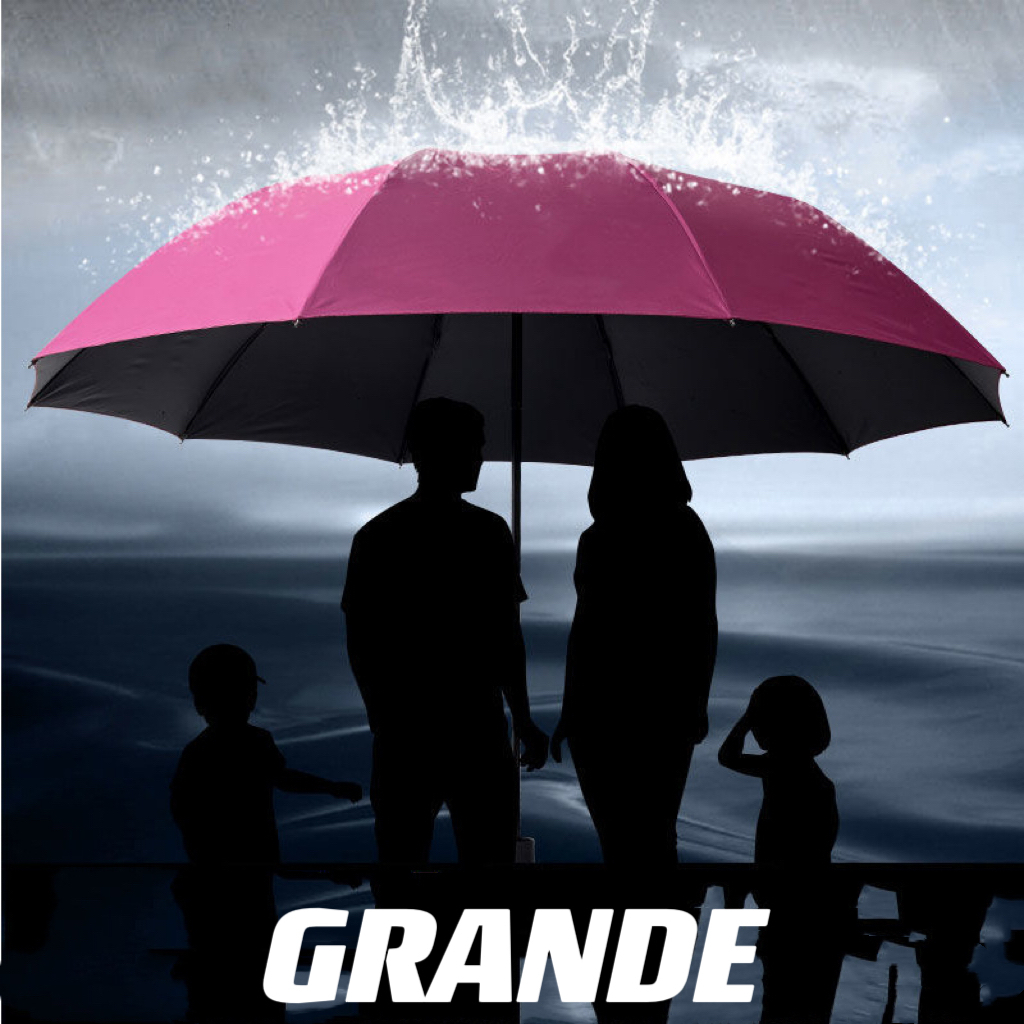 Guarda Chuva Portaria Automático Grande Reforçado Resistente Cor Preto
