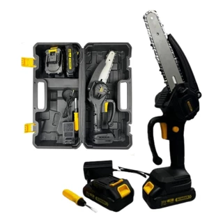motosserra portátil sem fio 8 polegadas +2 bateria 21V recarregável mini serra elétrica BOM-9103