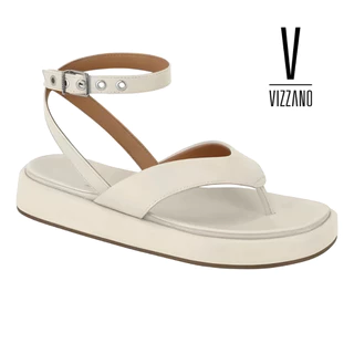 Sandalia Rasteira Vizzano Original Feminina Sandalia Flat Transpassada Conforto Papete Rasteirinha Fecho Fivela Lancamento