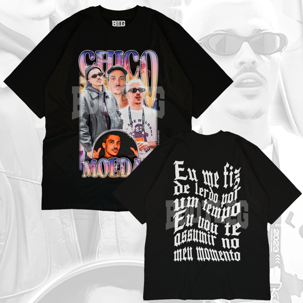 Bootleg Camisetas Chico Camisa OVERSIZED Chico Moedas Me Fiz De Lerdo  BitCoin Sonza