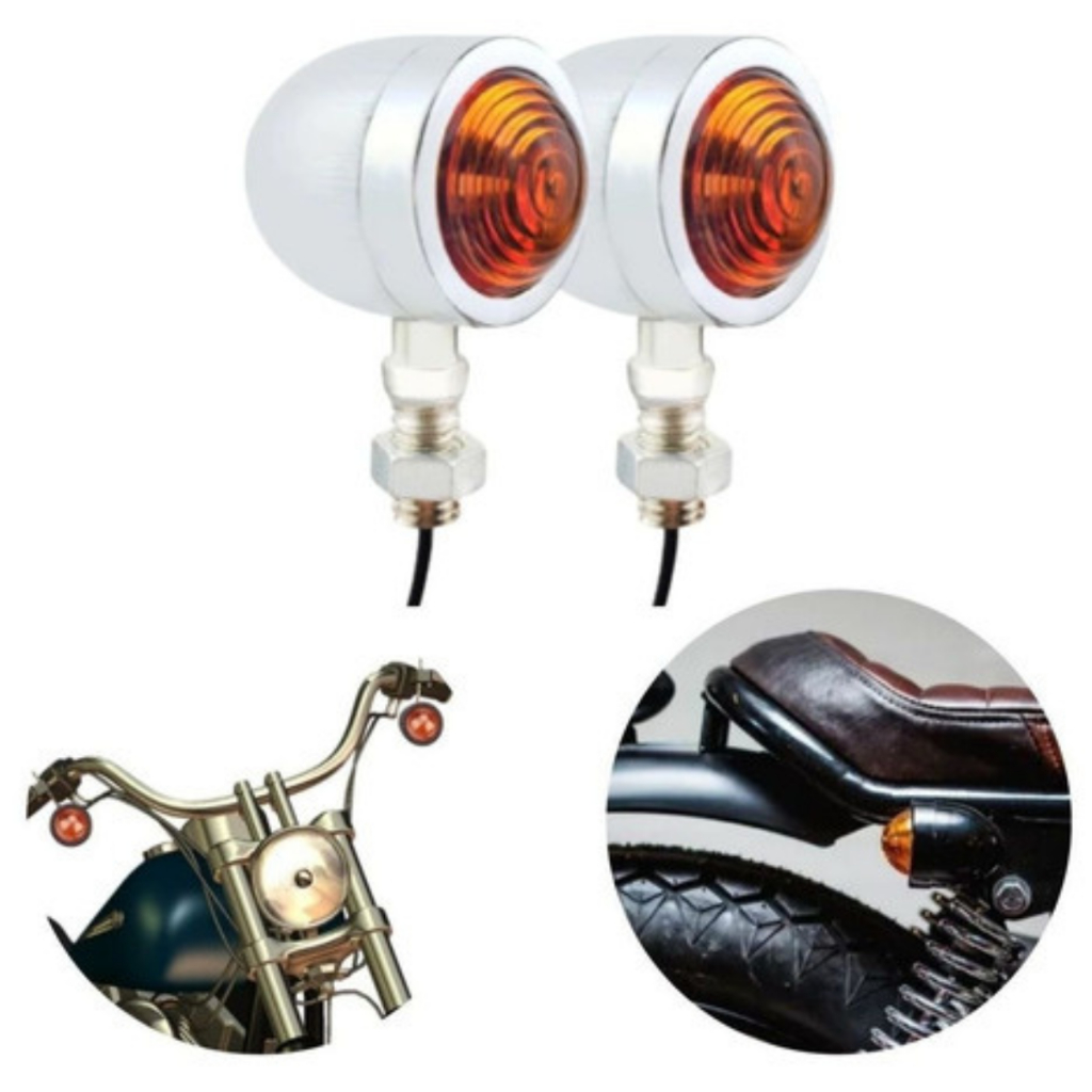 Seta Moto Custom Old School Universal Café Racer Pisca Para Moto ...